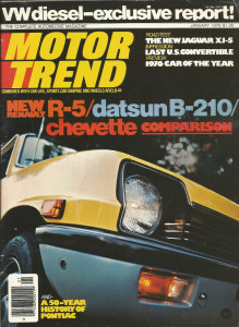 MOTOR TREND 1976 JAN - JAG XJ-S, 50 yrs. of PONTIAC